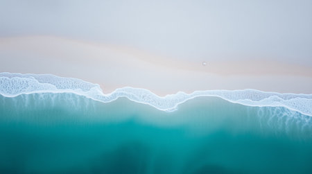Close up of sea wave on the beach. Ocean wave background.