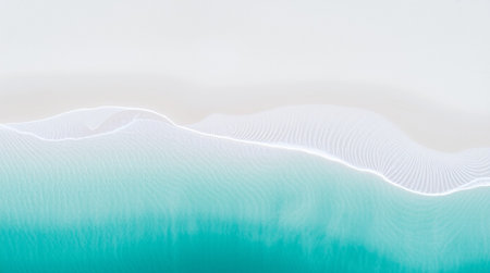 abstract white background with blue and green waves. 3d renderingの写真素材