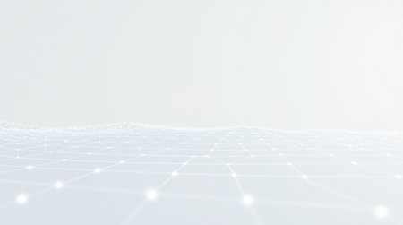 Abstract technology background. Network connection structure with dots and lines. 3d rendering