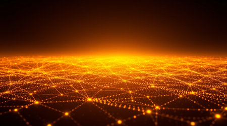 Abstract technology background. Network connection structure. Big data visualization. 3D rendering