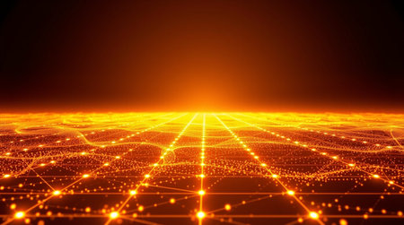 Abstract technology background. Network connection structure with dots and lines. 3d rendering