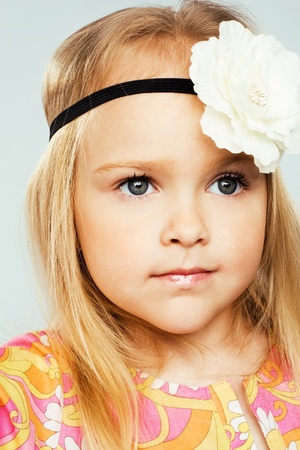 Portrait of a pretty little girl の写真素材