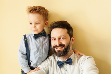 Picture of happy father with sonの写真素材
