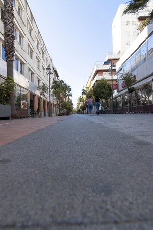 Gran Via Avenue in Huelva, Spain.のeditorial素材