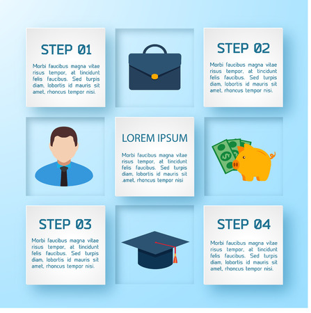 Abstract paper infographic background for you Designのイラスト素材