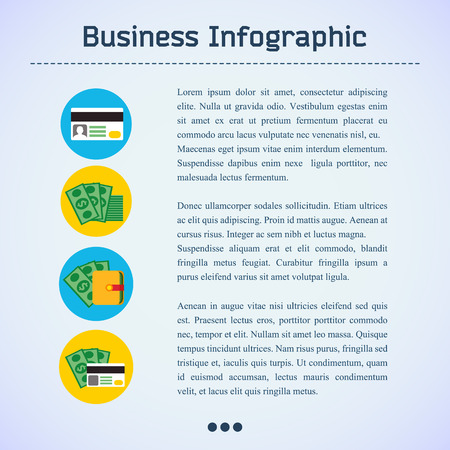 Flat Business Vector Infographic Background for you Designのイラスト素材