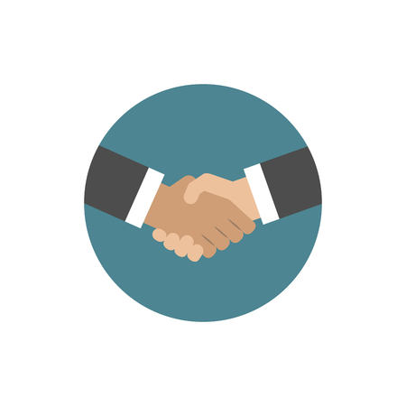 Vector handshake icon. Flat style designのイラスト素材
