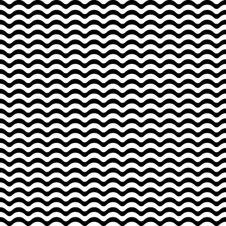 Seamless geometric pattern of sea waves. Waves pattern. Abstract nautical pattern. Seamless monochrome patternのイラスト素材