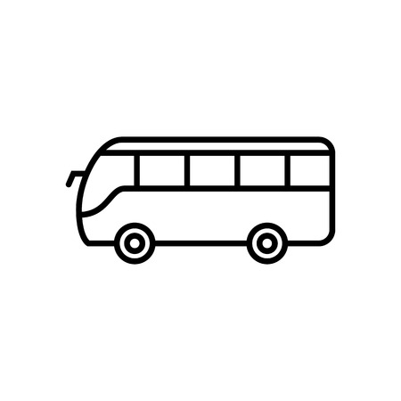 Bus icon isolated on a white backgroundのイラスト素材