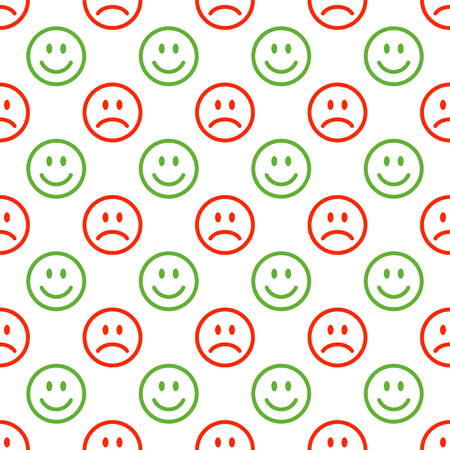Seamless emoji patternのイラスト素材