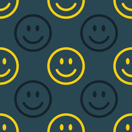 Smile line icon pattern. Vector abstract backgroundのイラスト素材