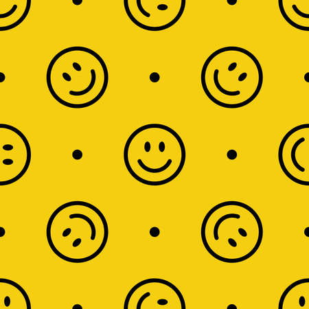 Smile line icon pattern. Vector abstract backgroundのイラスト素材