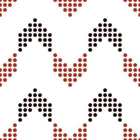 Vector seamless geometric pattern with dotted arrowsのイラスト素材