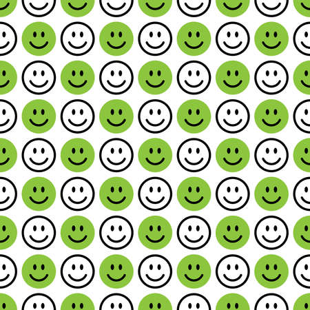 Smile icon pattern. Happy faces on a white background. Vector abstract backgroundのイラスト素材