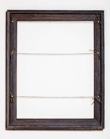 Vintage Old Picture Frame on White Background
