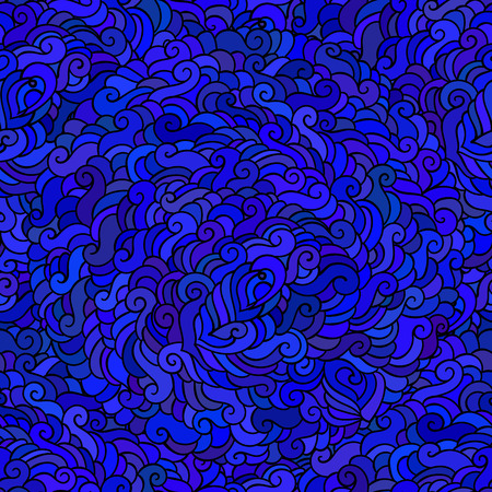 Blue ocean water swirls seamless background for design and wallpaper decorationのイラスト素材