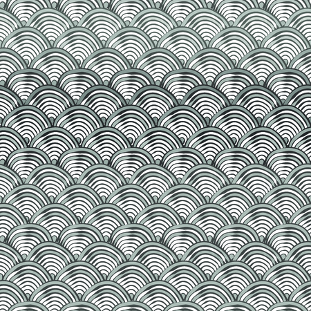 Black and white pattern with abstract fishscales. Can be used for desktop wallpaper or poster,for pattern fills, surface textures, web page backgrounds, textile and moreのイラスト素材