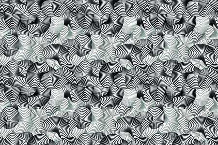 Black and white pattern with abstract waves. Can be used for desktop wallpaper or poster,for pattern fills, surface textures, web page backgrounds, textile and moreのイラスト素材