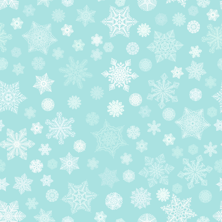 Snowflakes seamless pattern for Christmas decoration, cards, fabric or gift wrapping vector background.のイラスト素材