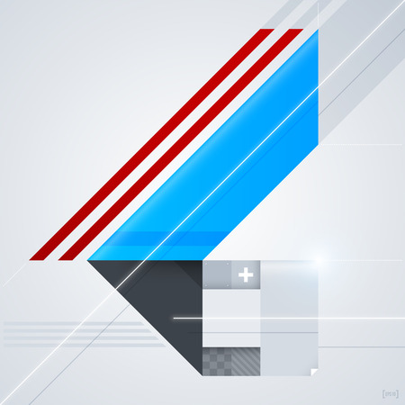 Abstract design element with glossy geometric shapes. Useful for digital compositions and layouts. のイラスト素材