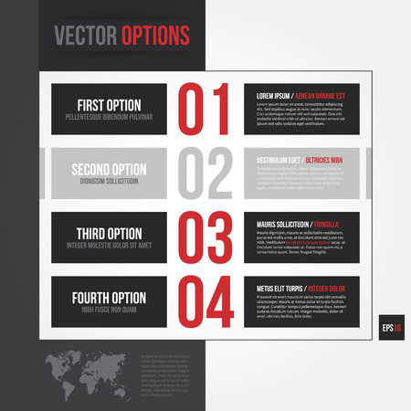 Vector layout with 4 different options. EPS10.のイラスト素材
