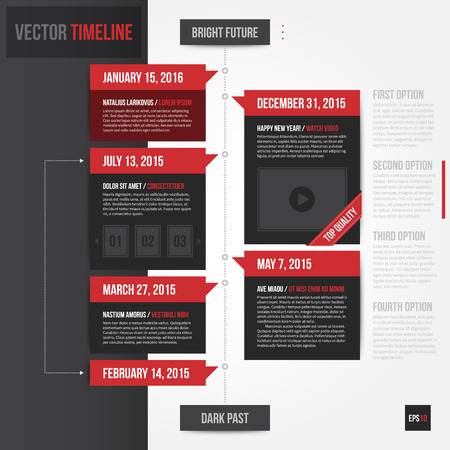 Vertical timeline template. EPS10.のイラスト素材