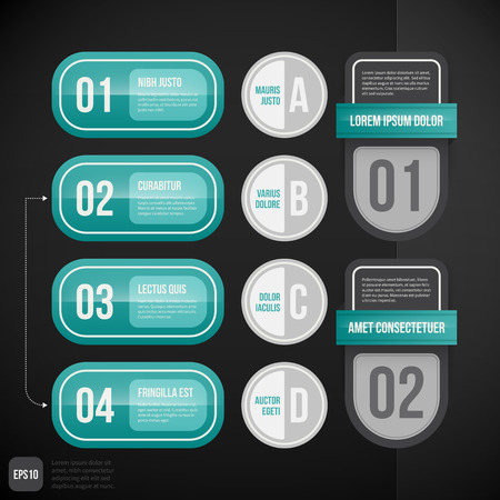 Set of different corporate options and badges. EPS10.のイラスト素材