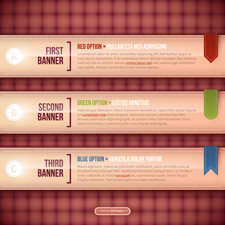Three vector options. EPS10.のイラスト素材
