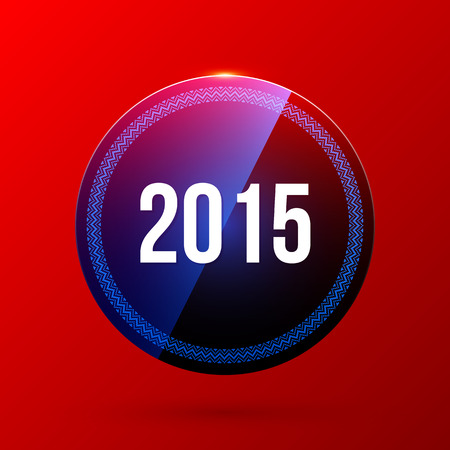 New Year label on bright red background. EPS10のイラスト素材