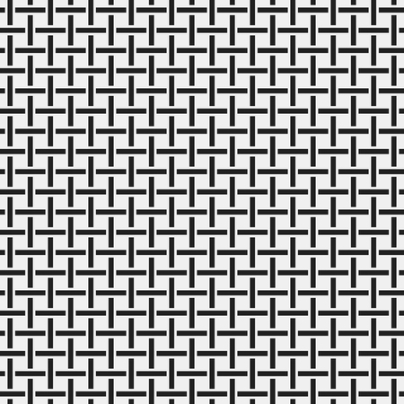 Monochrome seamless pattern with geometric elements. Useful for web background, textile, wrapping.のイラスト素材