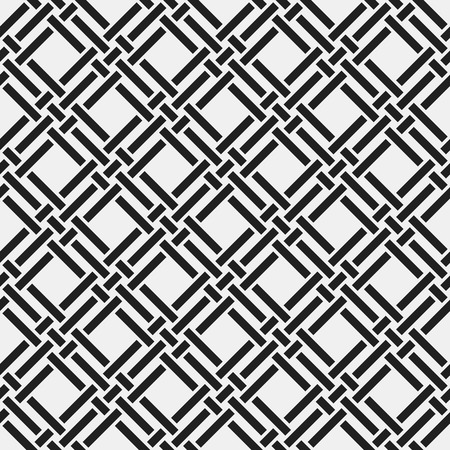 Monochrome seamless pattern with geometric elements. Useful for web background, textile, wrapping.のイラスト素材