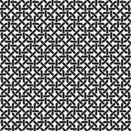 Monochrome seamless pattern with geometric elements. Useful for web background, textile, wrapping.のイラスト素材