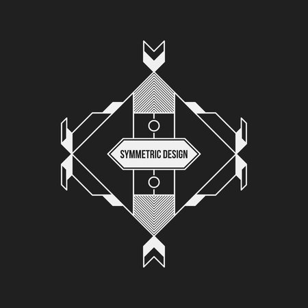 Futuristic design element on dark background. Useful as poster or print.のイラスト素材