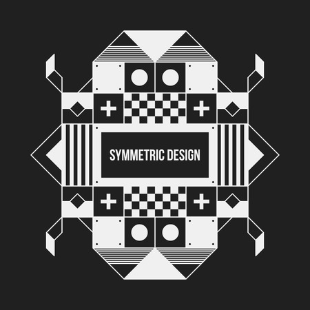 Futuristic design element on dark background. Useful as poster or print.のイラスト素材