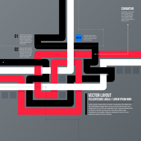 Modern business layout with crossing lines on gray background. Neutral corporate style.のイラスト素材