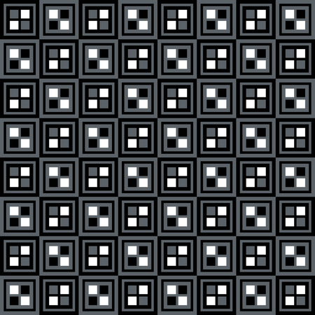 Neutral gray corporate background with optical illusion squares. Seamless vector pattern.のイラスト素材
