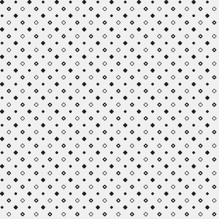 Simple pixelated pattern with monochrome geometric shapes. Useful for textile and interior design. Strict neutral style.のイラスト素材