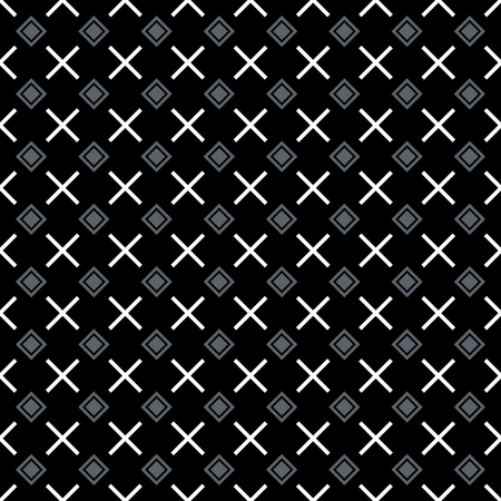 Neutral gray corporate background with crosses and rhombuses. Seamless vector pattern.のイラスト素材