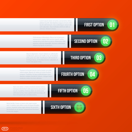 Corporate business chart template on bright orange background. Useful for presentations and advertising.のイラスト素材
