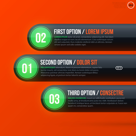 Corporate business chart template on bright orange background. Useful for presentations and advertising.のイラスト素材