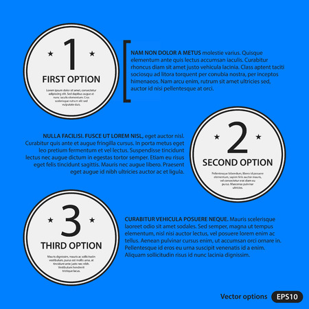 Corporate design template on blue background. Black and white colors. Useful for advertising, presentations and web design.のイラスト素材