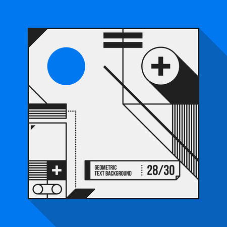 Square text background with abstract geometric shapes. Useful for banners, covers and posters.のイラスト素材