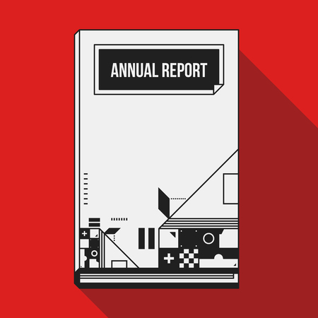 Book cover/print design template with abstract geometric shapes. Useful for banners, covers and posters.のイラスト素材