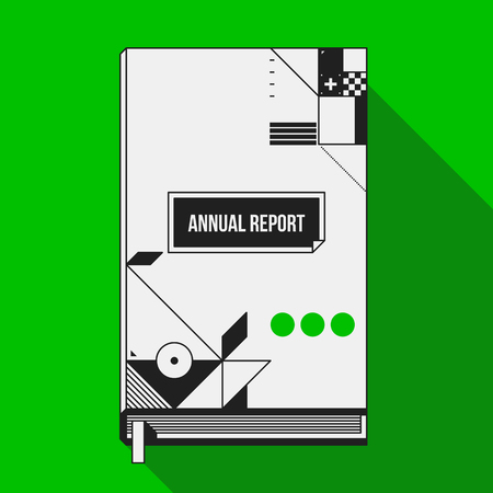 Book cover/print design template with abstract geometric shapes. Useful for banners, covers and posters.のイラスト素材