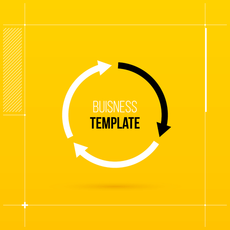 Round cycle template with three segments in elegant techno style.のイラスト素材