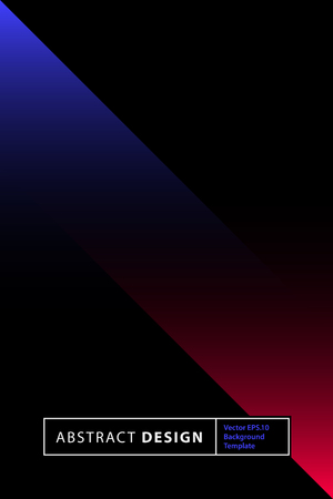 Poster design template with blue and red gradients in retro minimalism style. Abstract vector backgroundのイラスト素材