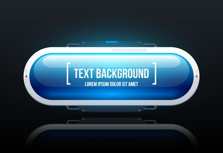 Glowing text background in hi-tech style on black glossy backgroundのイラスト素材