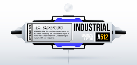 Futuristic text background template in clean hi-tech/techno style on white backgroundのイラスト素材