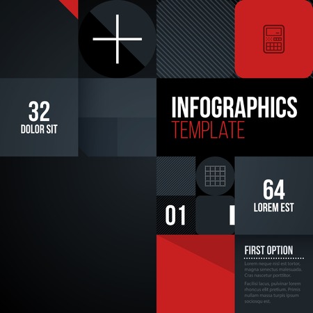 Patchwork/mosaic background template in dark corporate style on black backgroundのイラスト素材