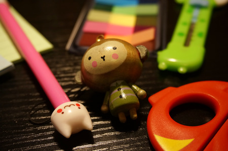 Cute stationeryの写真素材